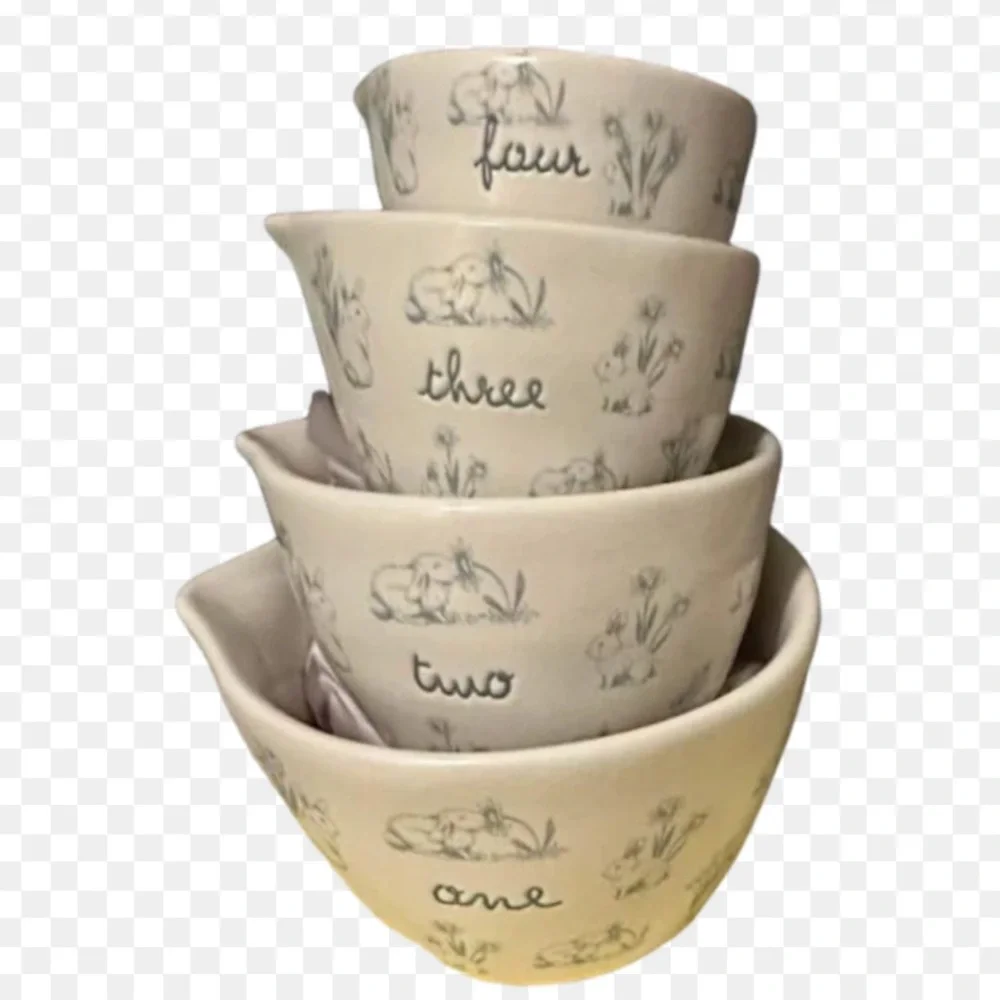 RAE DUNN BLUE BUNNY SKETCH Measuring Cups